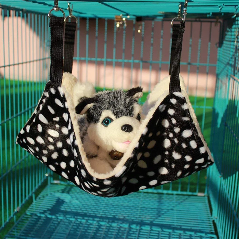 Pet Cage Hammock Soft Plush Cat Hammock Cage Hanging Bed For Ferret Rabbit Chinchilla Cat Guinea Pig