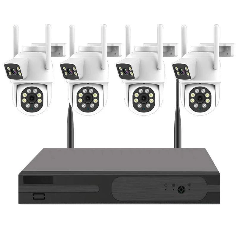Eseecloud 6MP Outdoor PTZ Rotate Camera Wireless Security System Smart Wifi NVR Kit 4CH Camera NVR Kit 8CH Screen Video