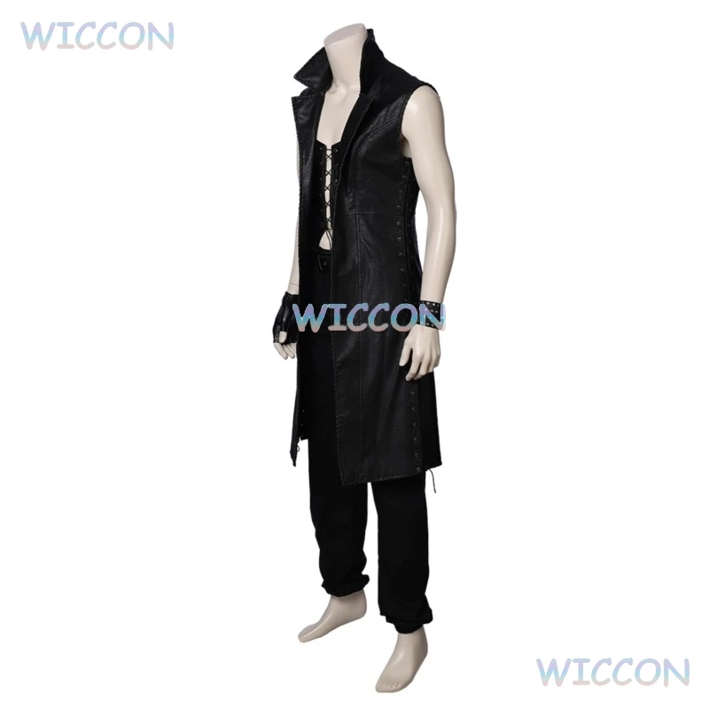 قد يبكي تأثيري حلي لعبة DMC 5 فولت Vitale الشيطان تأثيري حلي شعر مستعار الزي الرسمي مخصص حفلة الهالوين ملابس رجالي