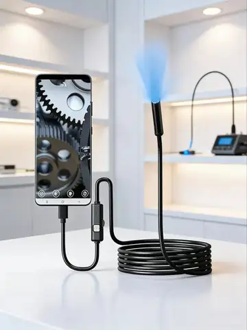 5.5/7.0MM Type-C Endoscope Camera  with 6 Adjustable LEDs USB Android Flexible Inspection Borescope for Phone PC
