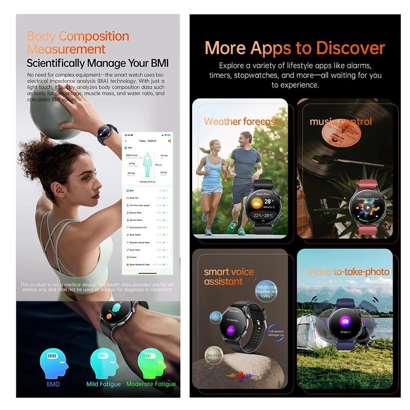 2025 جديد التحليل الصحي ECG + PPG ساعة ذكية الجسم الدهون حمض اليوريك ضغط الدم معدل ضربات القلب المقتفي NFC Smartwatch لنظام أندرويد IOS