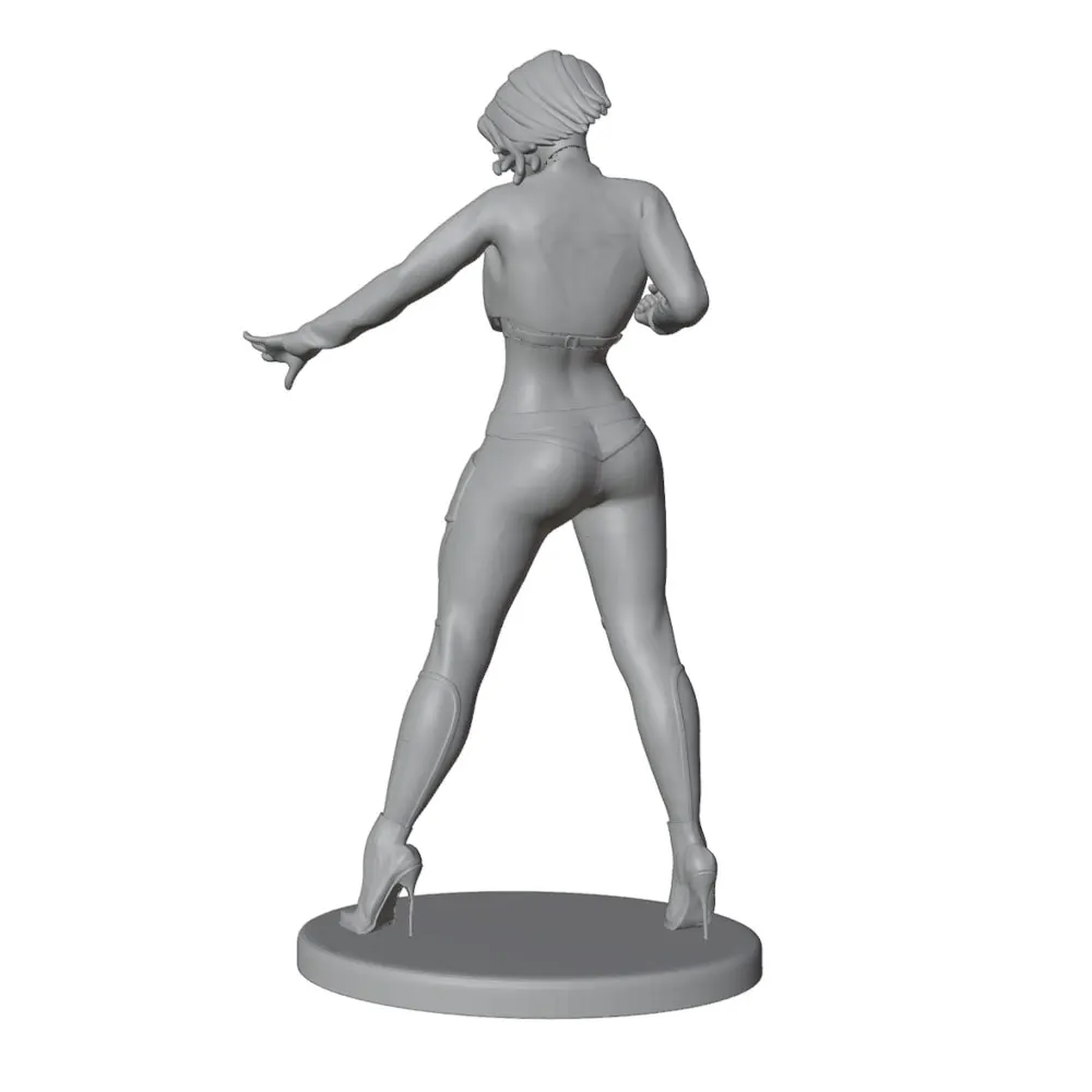 1/24 Intriguing kung fu girl resin model kit, 3D printed gray model doll, can be made into a model doll by yourself, not colored