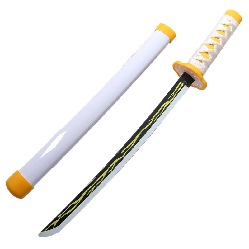 45cm Cosplay Kimetsu No Yaiba Zenitsu Katana Sword Role Play Demon Slayer Kamado Tanjirou 18inch Anime Plastic Model
