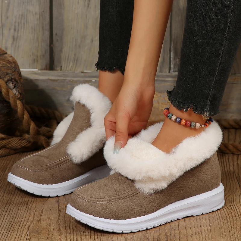 2023 Women Winter Boots Thickening Plush Warm Snow Boots Cotton Shoes for Women Boots Plus Size Winter Shoes  Botas Mujer