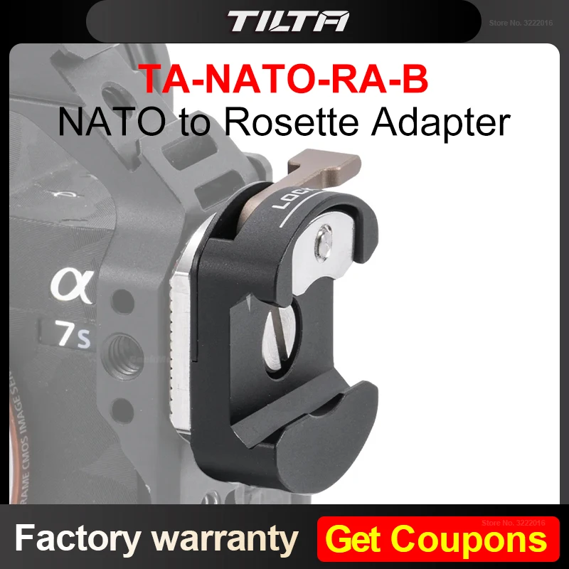 Tilta NATO to Rosette Adapter TILTA TA-NATO-RA-B - Black Camera Cage Accessory