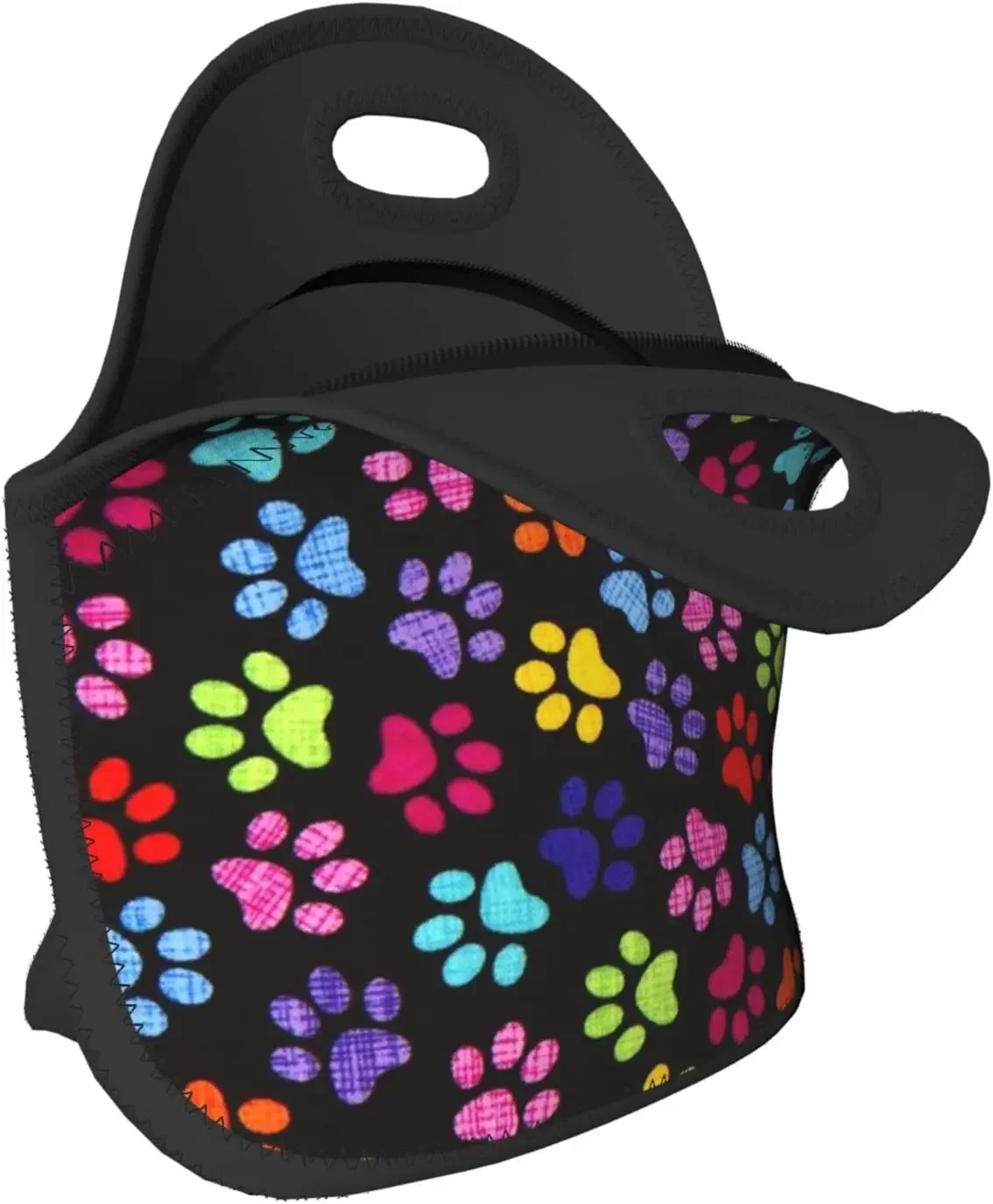 Reutilizável Paw Print Lunch Bag para homens e mulheres, Sacola Isolada, Lancheira Escolar, Presentes de acampamento