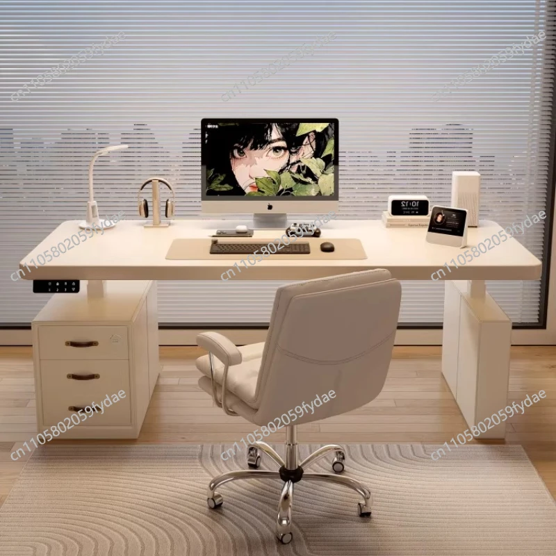 cream style Computer desk Room desks Motion desk room offices office desks and workstations Height adjustment table