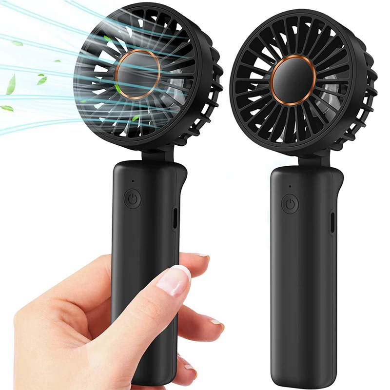 Handheld Mini Fan Portable Fan with Powerful Wind USB Rechargeable Mini Hand Fan 3 Wind Speeds