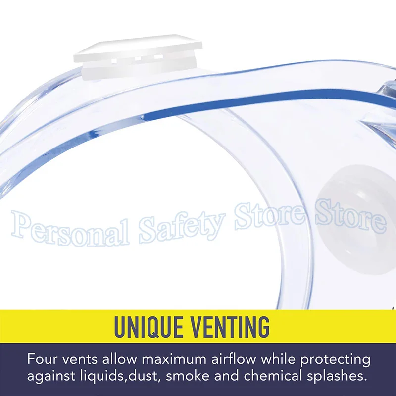 Safety Goggles Anti-Fog Fits Over Glasses Scratch Resistant /Lab /Science/ Chemistry Work/Nurse Adjustable Lightweight