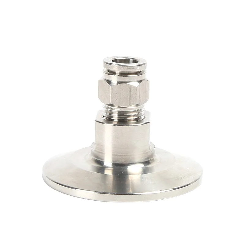 304 316L Stainless Steel Sanitary Quick‑Clamp Pneumatic Fitting PC Hose Quick Connect Adapter
