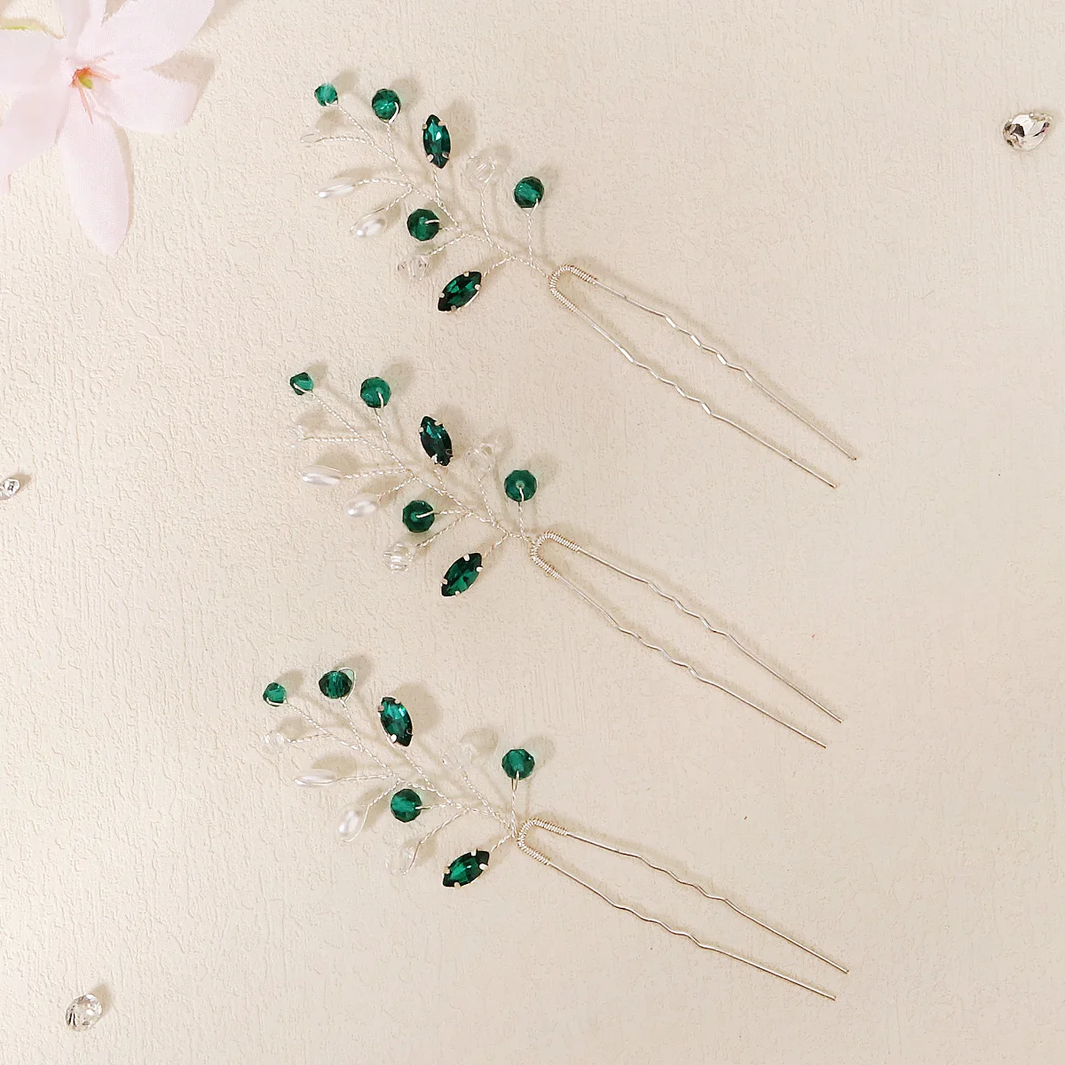 3 teile/satz Kristall perle Haarnadeln für Frauen Hochzeit Party Tasche Hut Zubehör Haar klebt Mädchen Urlaub Geschenke Schmuck Kopf bedeckungen – Detail 19