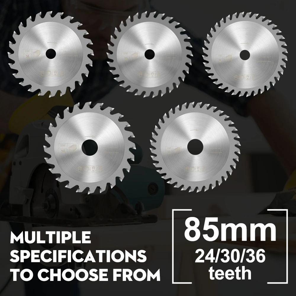 Xcan 5Pcs 85Mm Diameter 24/30/36 Tanden Carbide Cirkelzaag Blade Mini Tct Snijden Disc hout Zaagbladen