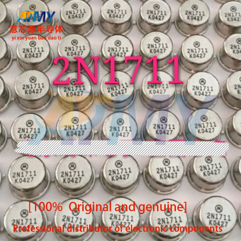

2piece 2N1711 Imported Brand New Gold Seal Transistor TO-39 Motorola Fever Op Amp 3 Foot Iron Cap