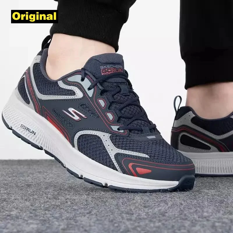 

Skecher Men's Sneakers Summer breathable mesh casual running shoes Lightweight shock-absorbing jogging shoes