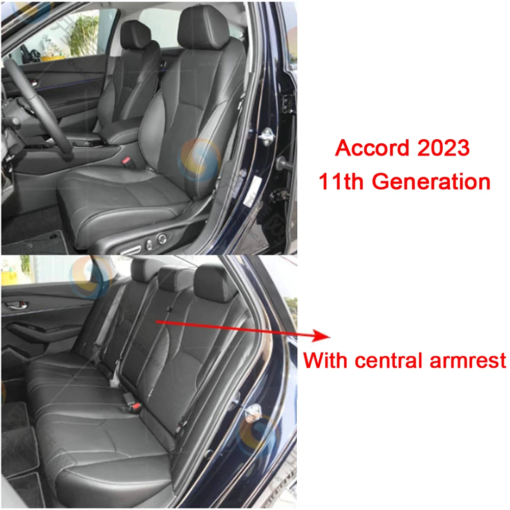 Custom Fit Full Leather Car Seat Covers For Honda Accord 11th Generation 2023 360° Full Covered Seat Cushion Protective Cover