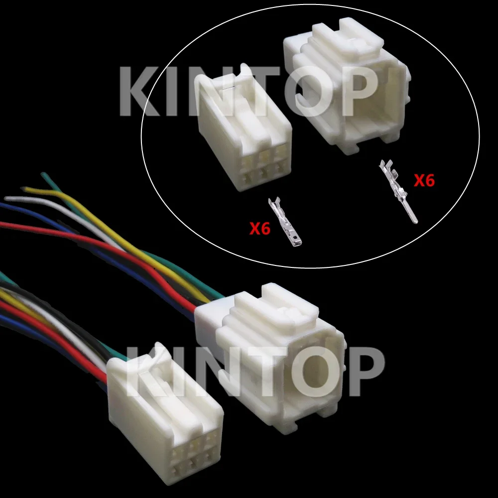 

1 Set 6 Pins 7186-8846 7187-8846 Auto AC Assembly Burglar Alarm Wire Socket Automobile Male Female Connector For Honda