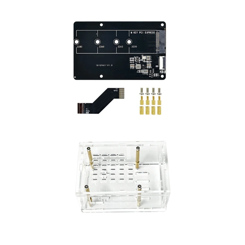 Für Raspberry Pi 5 Dedicated PCIE zu M.2 NVME SSD State Drive Expansion Board 2230 2242 2260 2280 Unterstützung Pi5 Kühler