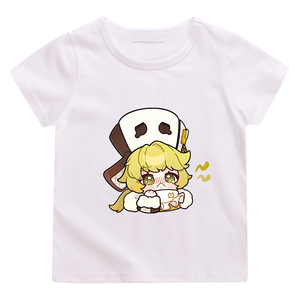 Honkai Star Rail Hookt-Shirt Jungen und Mädchen Spiel Cartoon T-Shirt Baumwolle hochwertige Sommer T-Shirts lässige O-Neck Tops