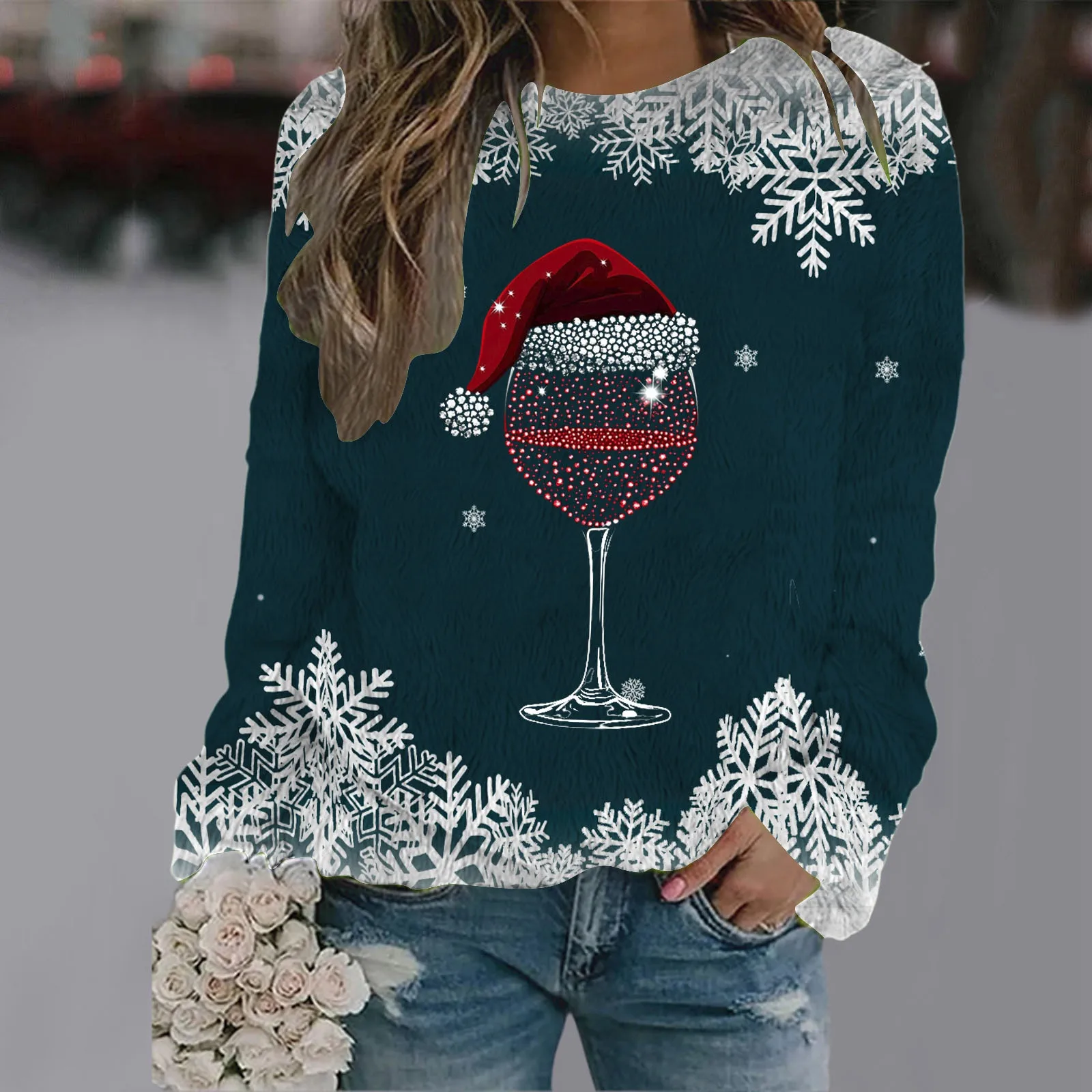 Kerst dames dames trui truien trendy trui truien voor dames mode dames trui truien met zakken