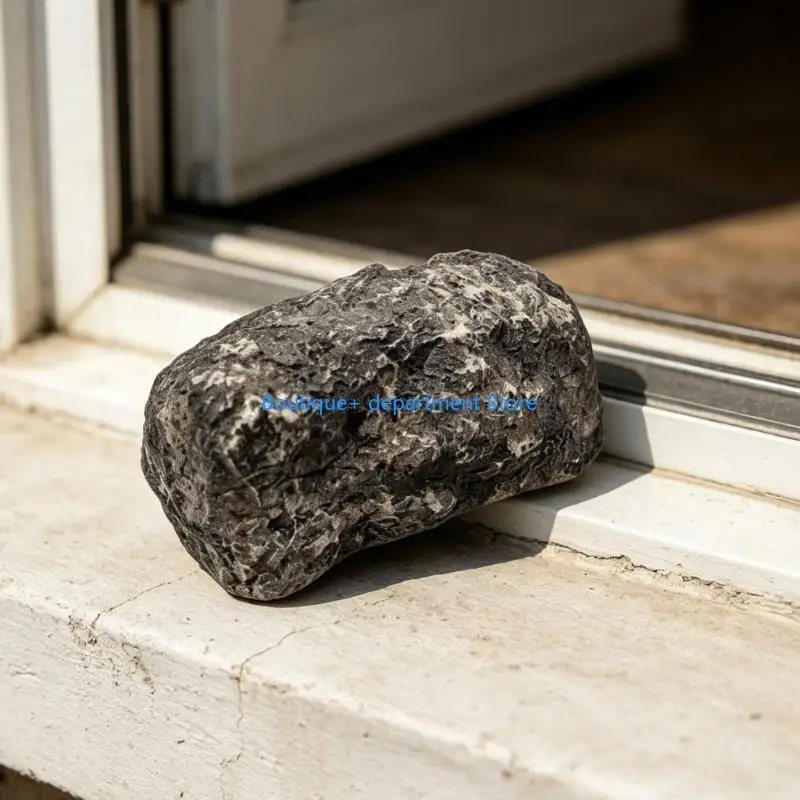 E1PD 6 Inch Fake Rock Box with Secret Compartment Stone Themed Safety Box for Money Storage and Home Security