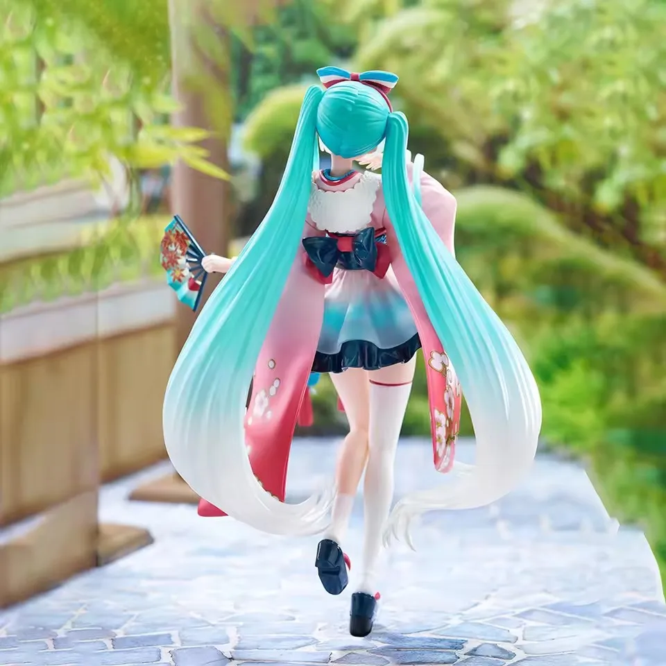 New Hatsune Miku Desktop Action Figure 20cm Neko Ears T-Shirt Ver. Anime Figurine Kawaii Girl Model Toy - Adorable Decor wi di