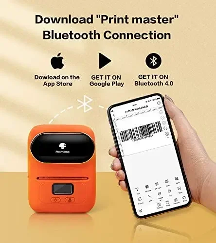 Phomemo M110 Label Maker Portable Mini Blue tooth Thermal Label Printer Apply to Labeling Android iOS Mini Printer