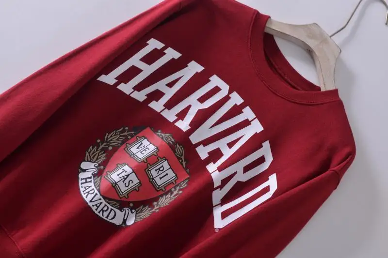 Loose Fit Long Sve round Ne Sweatirt Inner Fce Letter Print Street Sle Women's Autumn New Arrival Value plus Size