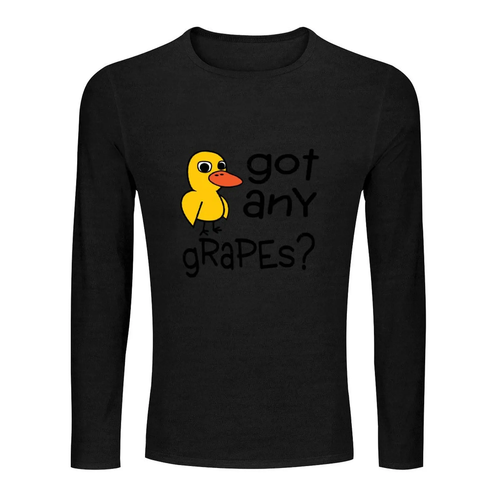 Got Any Grapes - The Duck Song Long T-Shirt cute tops Anime t-shirt tops funny t shirts Men's clothing