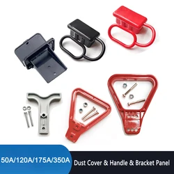 50A 120A 175A 350A Double Pole with Copper Contact Power Connector Accessories Handle Soft Rubber Dust Cover Mount Bracket Panel