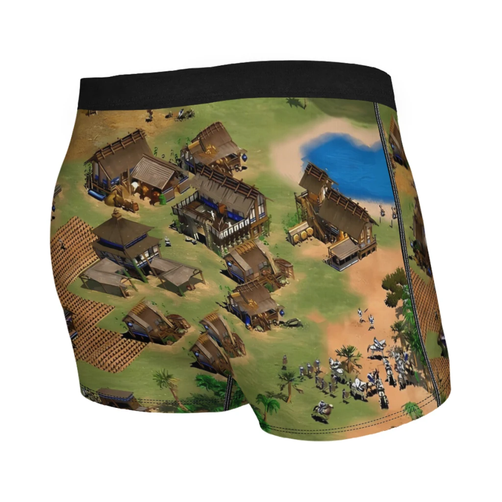 MapAge of Empires Game Underpants Breathbale Panties Male Underwear Sexy Shorts Boxer