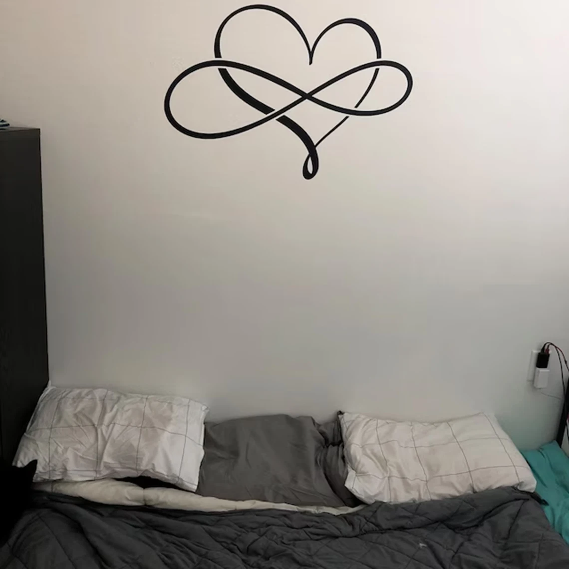 Infinity Love Vinyl Wall Decal Heart Romantic Art Bedroom Stickers Mural Couple Room Decoration Gift Sticker Posters T81