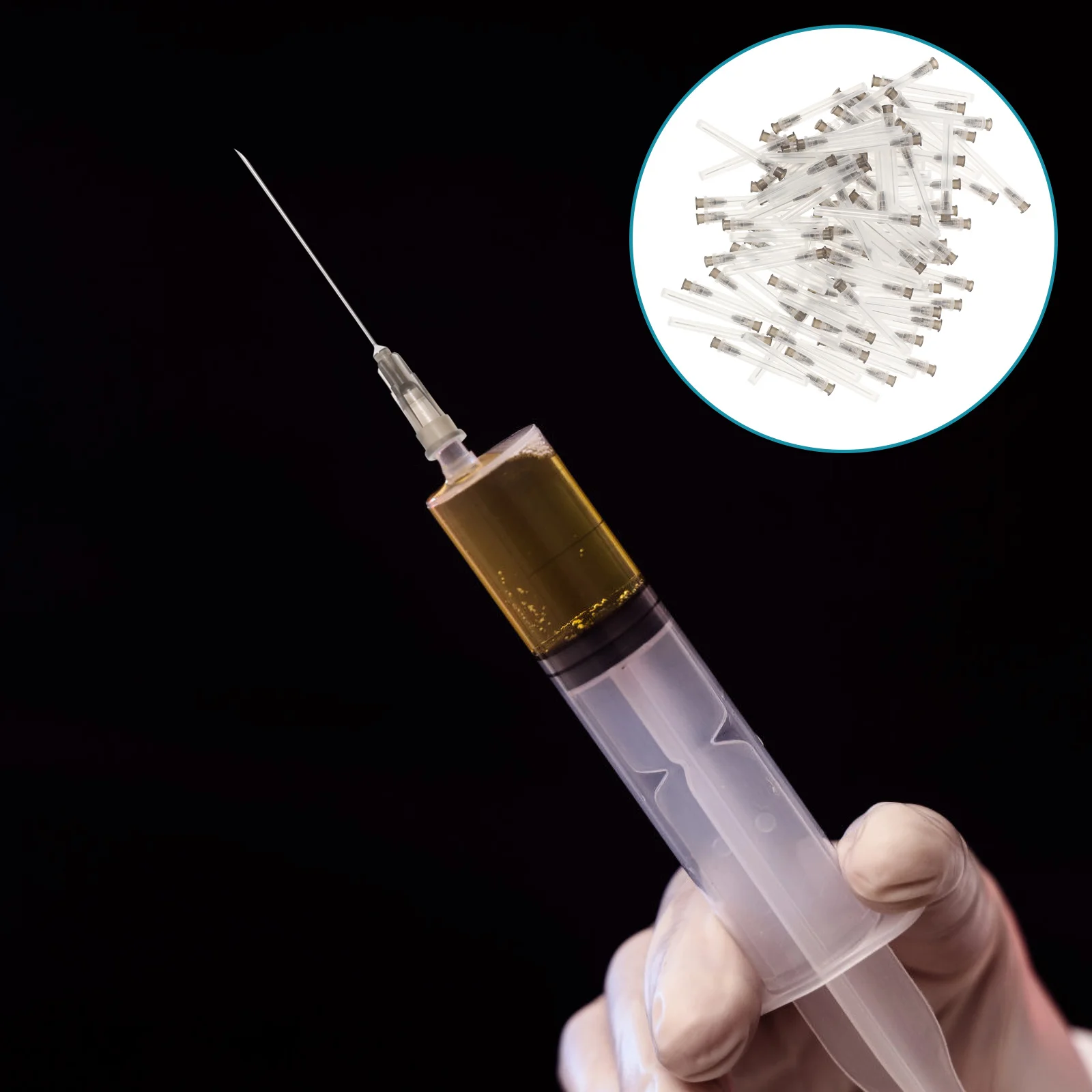 

100Pcs Needle Tip Covers Ergonomic Practical Liquid Dispensing Needles for Laboratory Experiment Lab Accessories