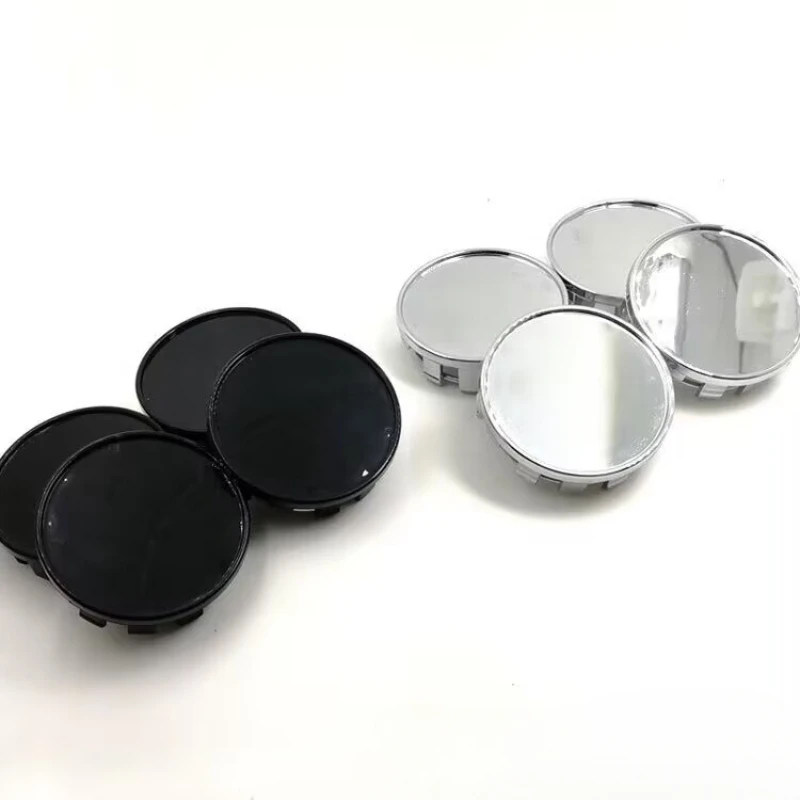 

4pcs 54mm (52-50mm) Car Wheels Rim Hub Cap Auto Car Wheel Center Caps Hubcap Dust-proof Covers Black Chrome