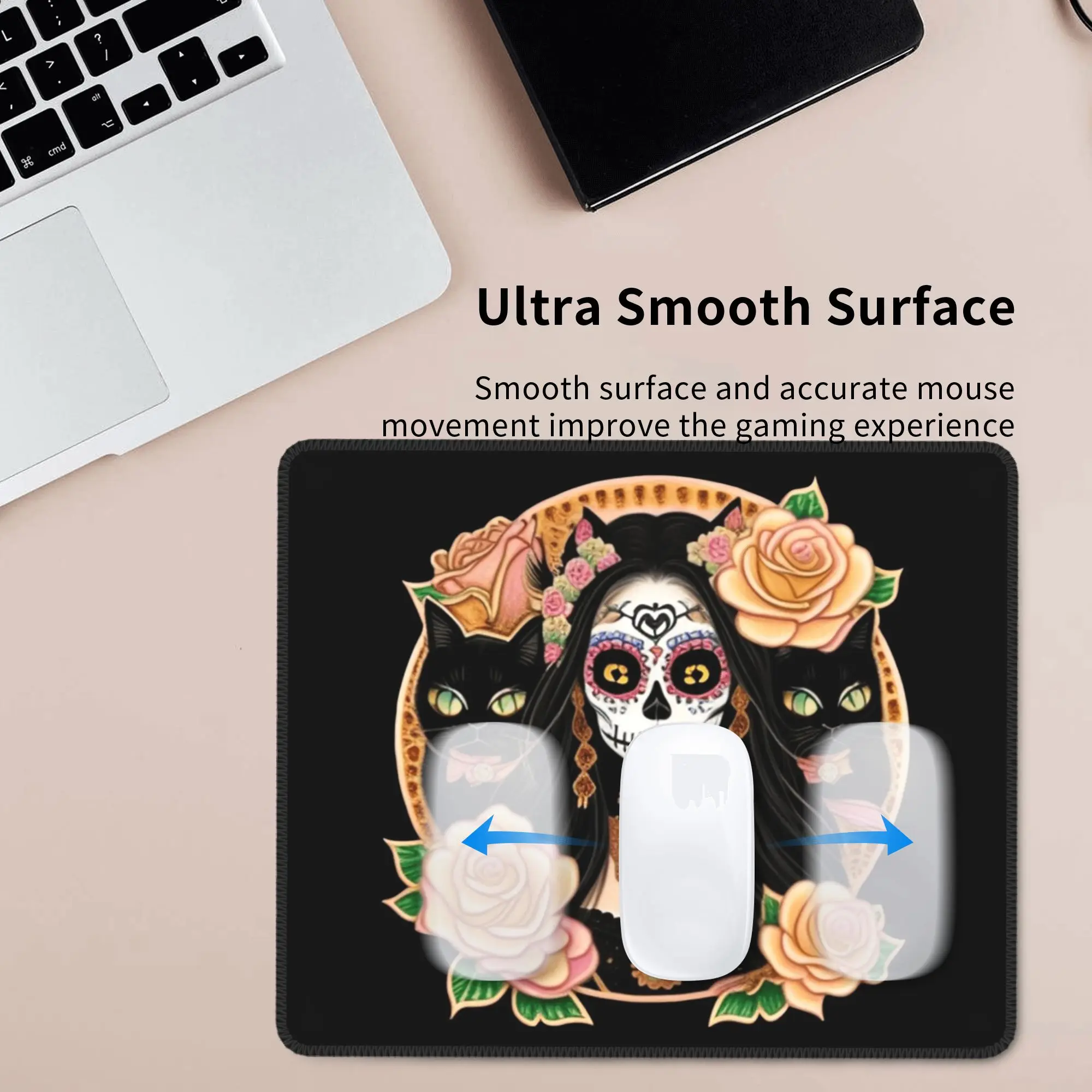 Mexican Catrina Girl Day Of The Dead Sugar Skull Mouse Pad Computer Keyboard Mouse Mat Gamer Laptop Desk Mat Office Table Mats