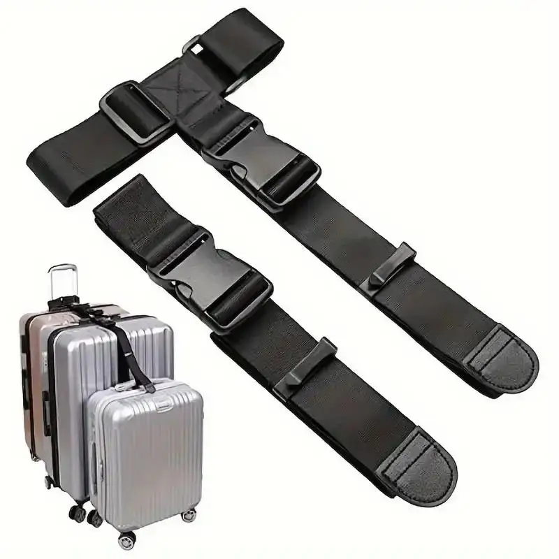 Adjustable Travel Luggage Strap for Airplane And High-Speed Train Suitcase Connector Rope Durable Bag Belt by Jiu Xiang Kan