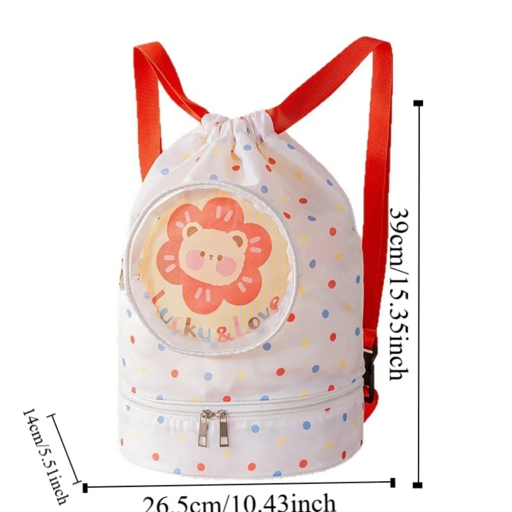 Waterproof Children's Swimming Bag Shoe Compartment Beam Mouth Beach Bag Cartoon Dry Wet Separation Swimm Storage Bag