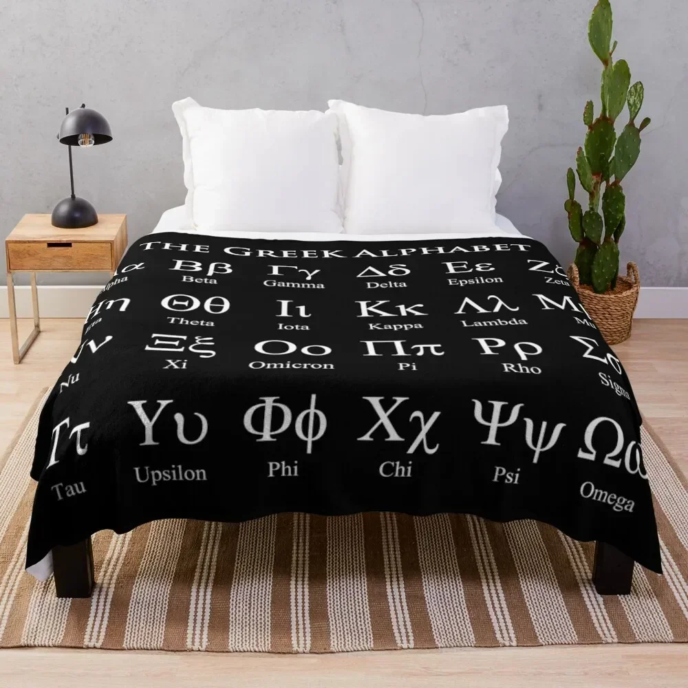 

The Greek Alphabet Throw Blanket Decoratives Decorative Sofa Luxury Throw Luxury Brand Blankets