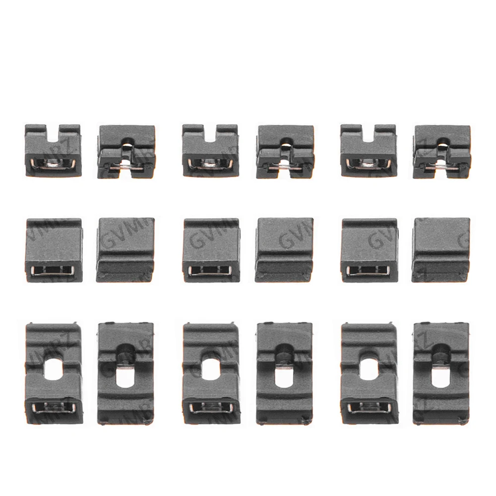 100PCS/LOT 2.0 normally closed/Extended Edition 2.0mm Jumper Cap Opening Short Long Cap Black Connecting Pin Spacing 2.0MM 