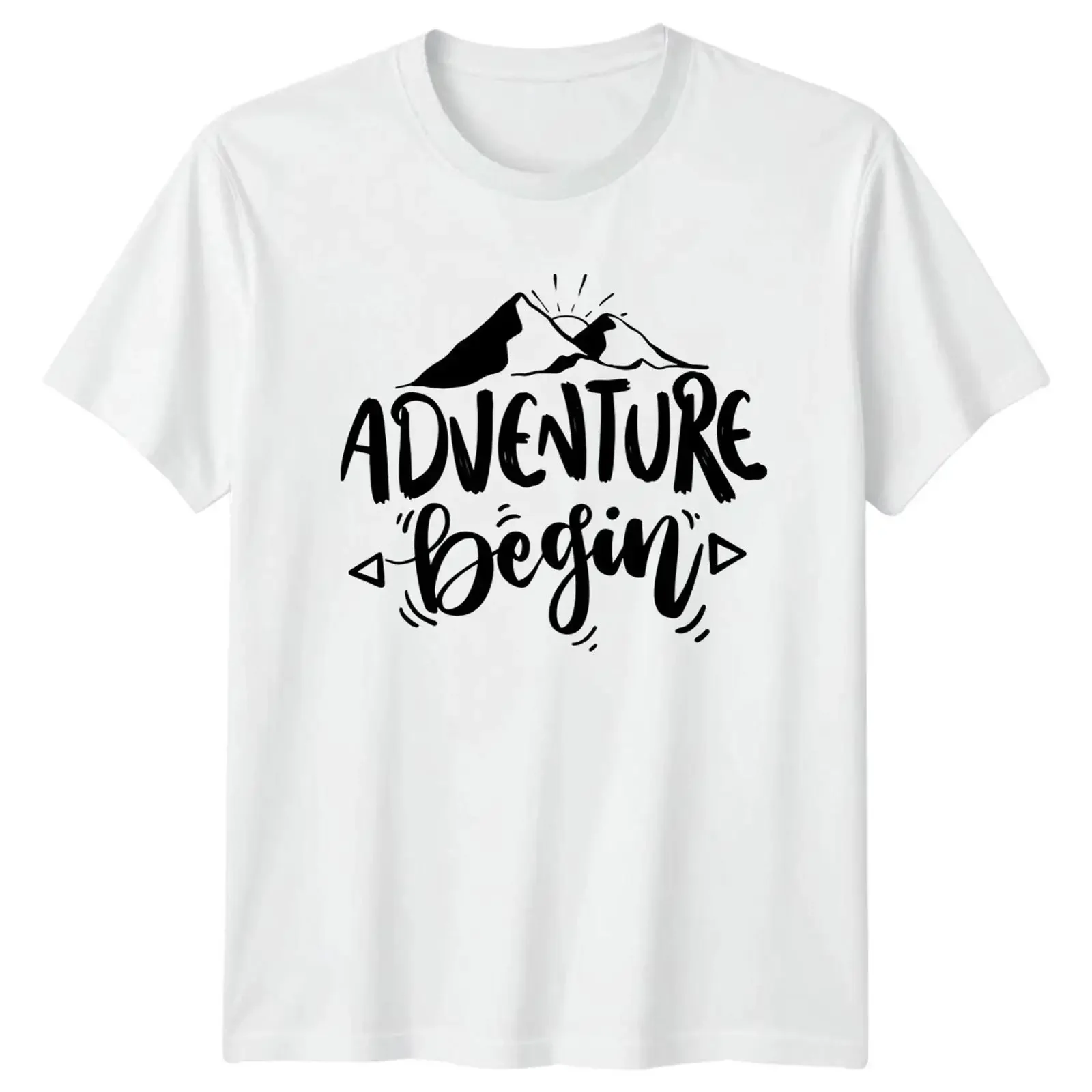 Abenteuer Beginn T Shirt Bergwandern Abschluss Geschenk für Ihn vintage Washed Stylish fashion Top For Everyday Wear