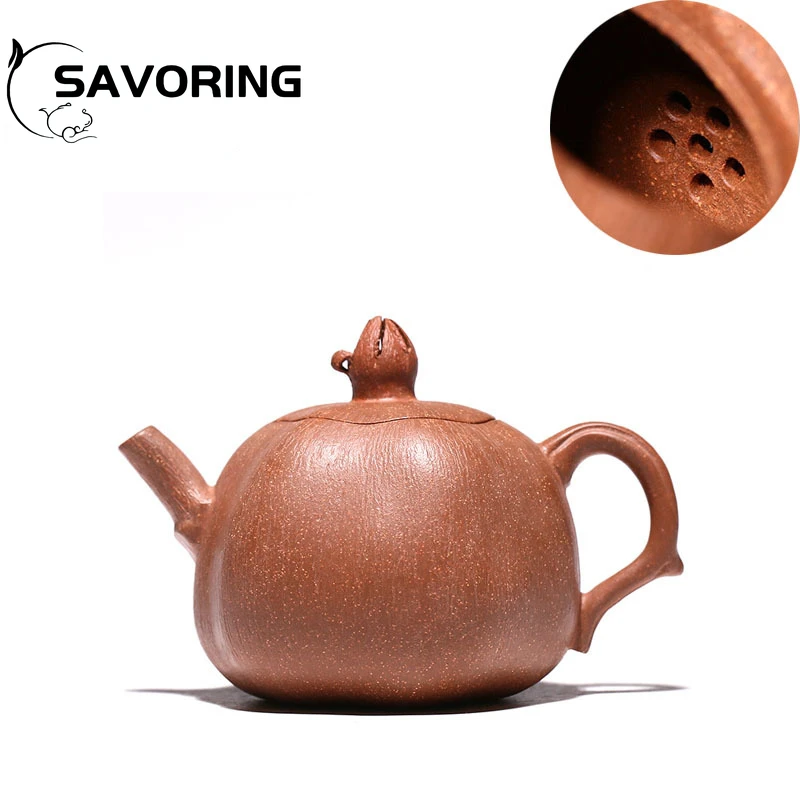 80ml Handmade Simulation Pomegranate Model Tea Pot Yixing Purple Clay Teapot Famous Samll Kettle Chinese Zisha Teaset Collection