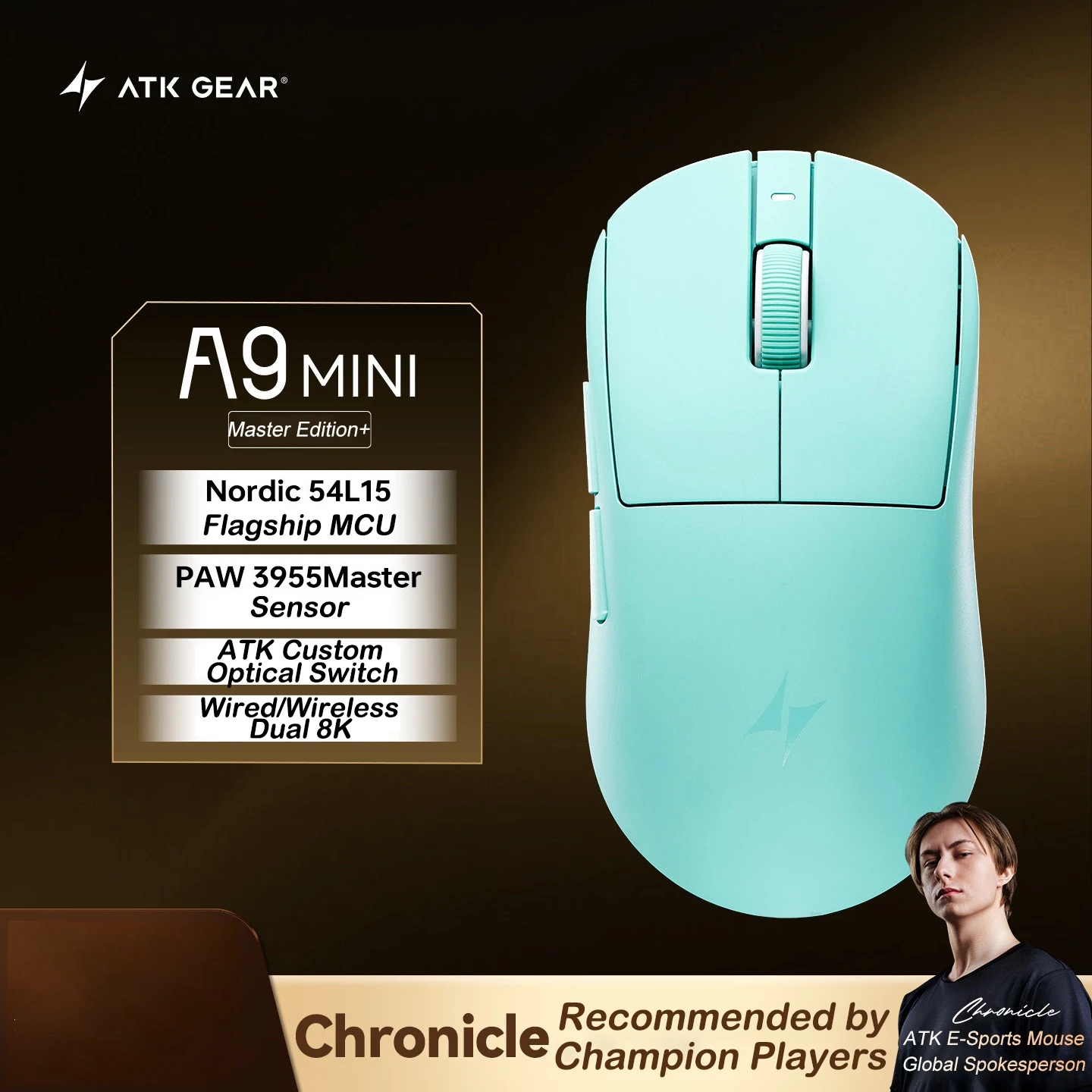 ATK A9 Mini Ultimate+ トリモード ワイヤレス ゲーミングマウス