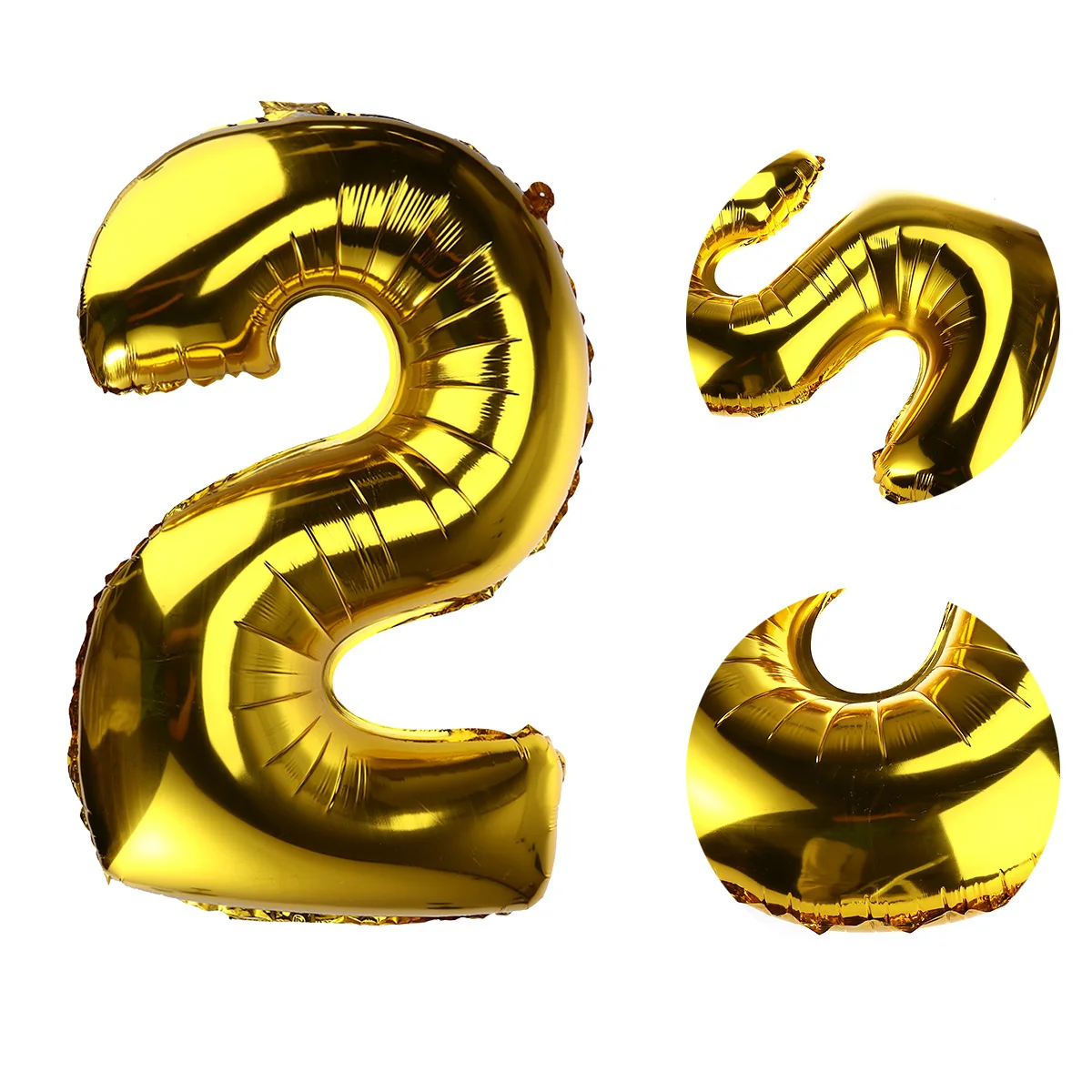 

32 inch Thickened Helium Foil Balloons Birthday Number Balloons 2 for Wedding Anniversary Decoration (Gold)