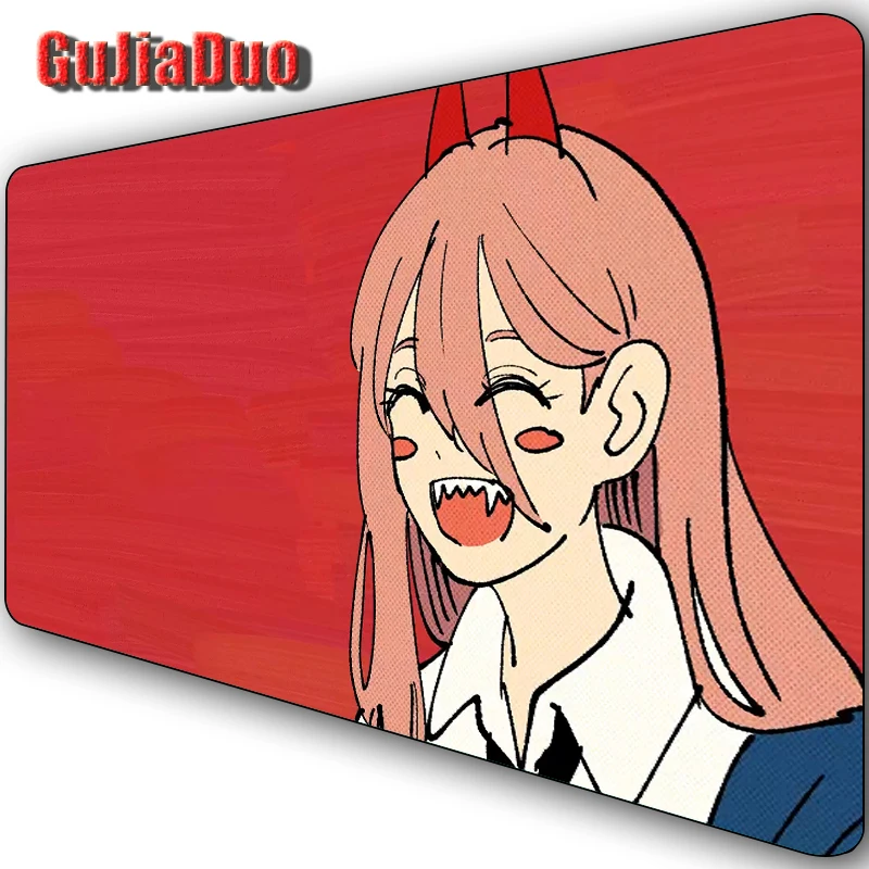 Bantalan Mouse Mange 80x40, alas Mouse Pad komputer karet alami Anime, alas meja Aksesori Game Kawaii