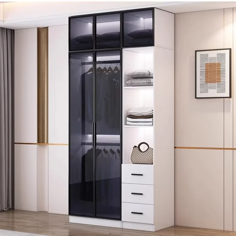 Simple Industrial Wardrobe Hanging Designs Cheap Stylish Wardrobe Cabinet Storage Shelves Armario De Ropa Bedroom Furniture