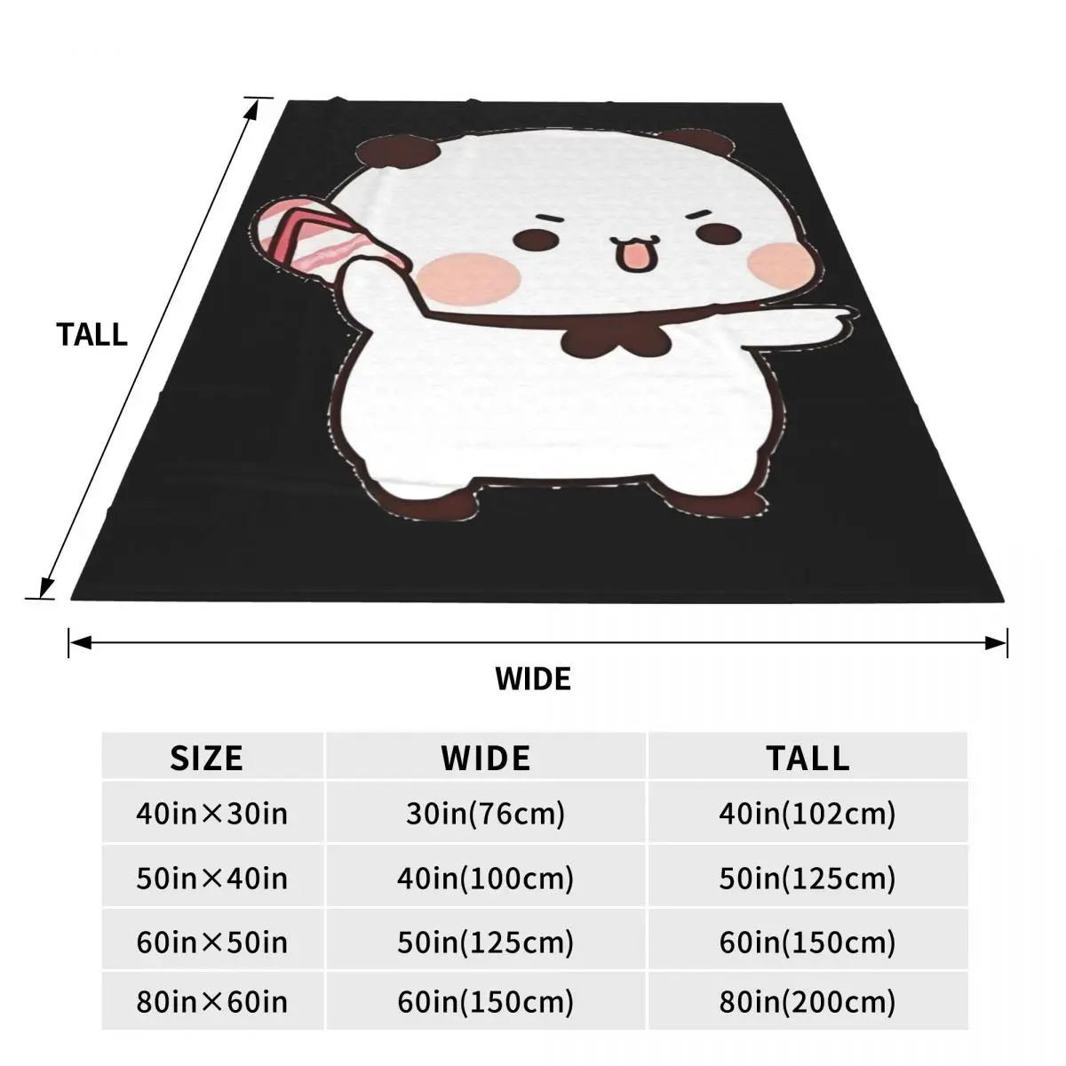 Bear And Panda Bubu Dudu Balloon Skateboard Soft Blanket Camping Plush Bedding Throws Couch Chair Flannel Bedspread Sofa Cover