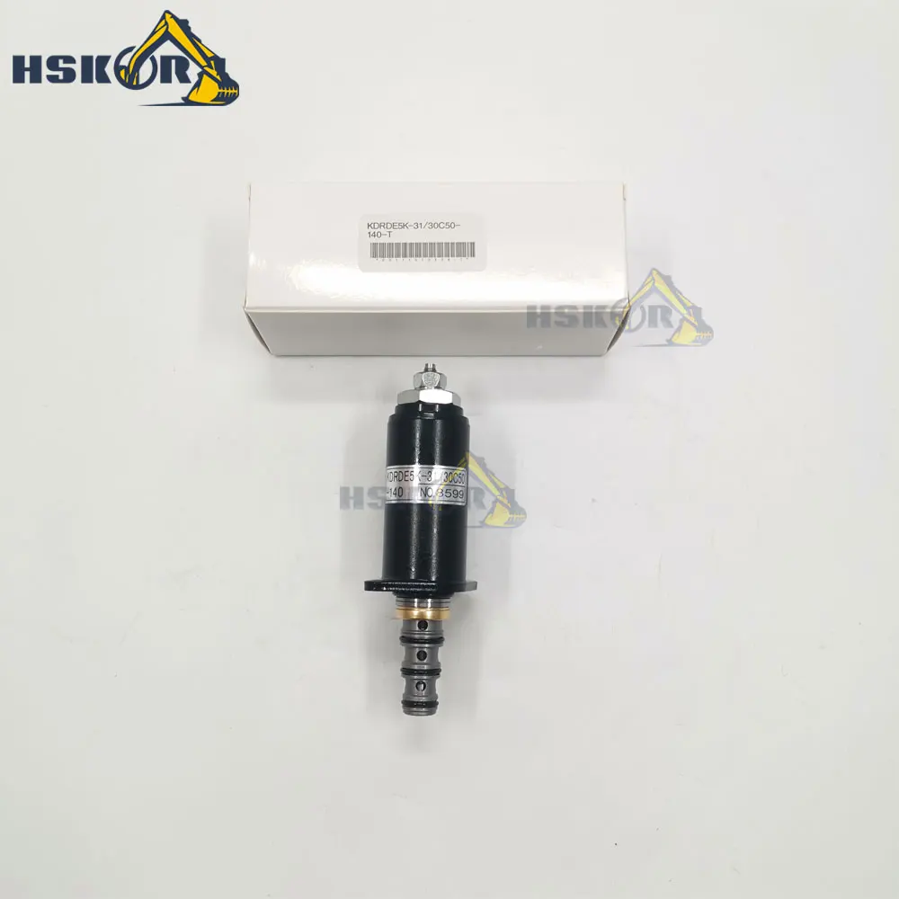 Solenoid Valve 24V KDRDE5K-31/30C50-140-T Compatible for Sany Excavator SY215C-9 SY225C-9 SY235C-9