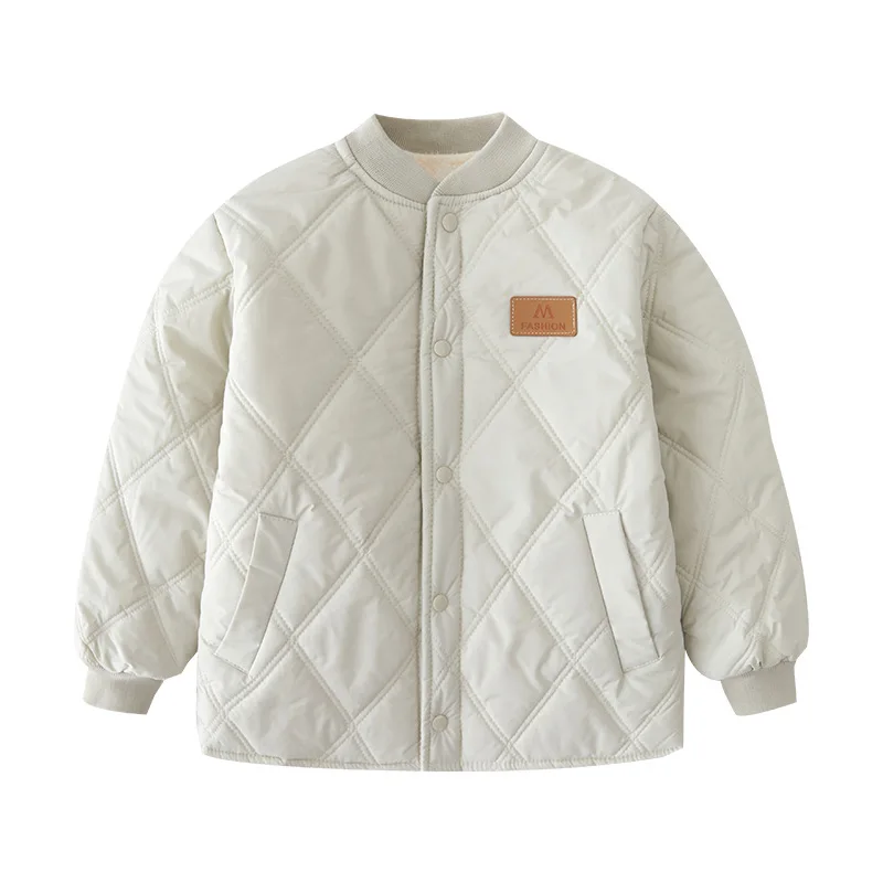 New Autumn Winter Teens Boys Jacket Solid Color Thick Plus Velvet Warm Coat For 5-14 Years Kids Children Outerwear Clothing