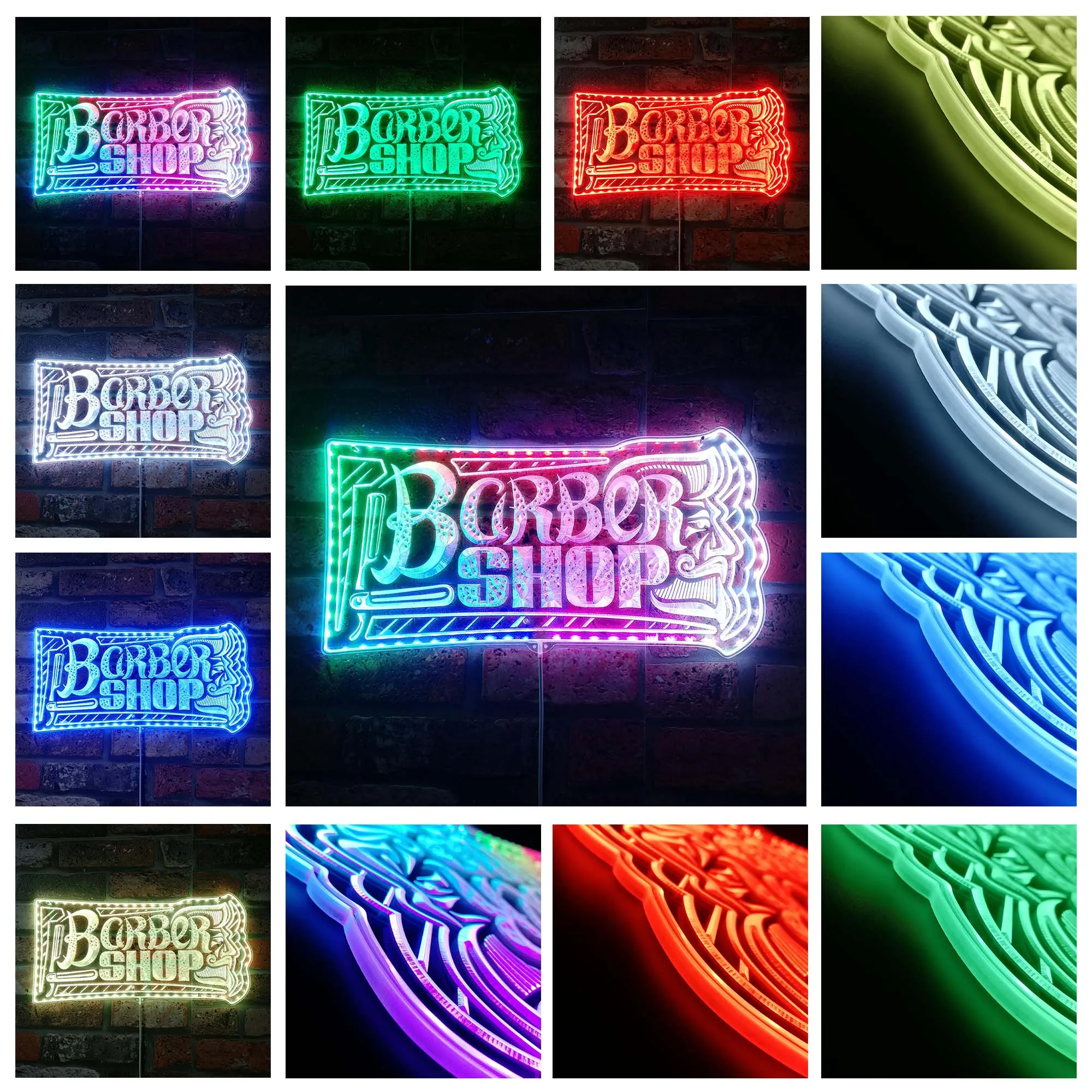 Man Face Barber Shop Glam Led Neon Sign st06-fnd-i0080-c