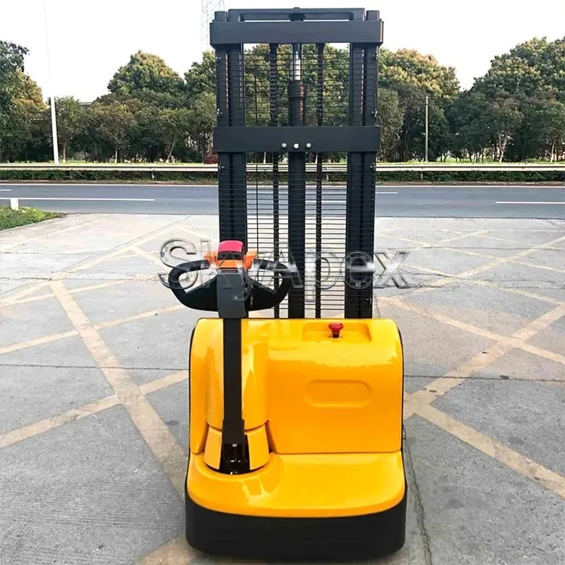 Walk Behind Standing Pallet Stacker Multi Lifting Height Specifications 1 Ton Load Warehouse Cargo Fork Truck CorrosionResistant