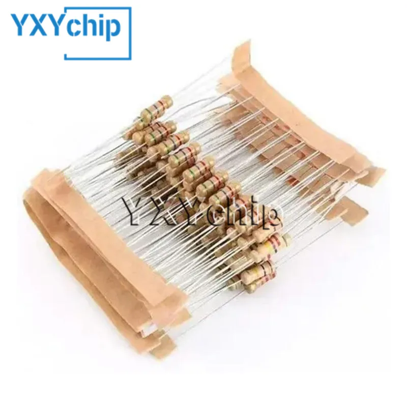 20pcs 1W Carbon Film Resistor 1 1.2 1.5 10 12 15 100 120 150 Ohm R K 5% Resistance 1R 1R2 1R5 10R 12R 100R 1K 10K 100K 0.1R-1M